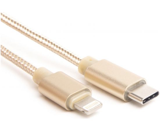 Шнур Atom Evolution USB Type-C 3.1 - Lightning, 1 м, штекер/штекер, золотой, 31014 – изображение 2