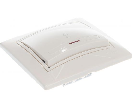 Проходной выключатель Lezard MIRA, с подсветкой, крем, со вставкой, 701-0303-114 – изображение 2