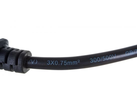 Кабель питания ExeGate Power PC-3P Евровилка угловая Schuko- С13 VDE-250V-3х0.5-CU 6A 3м 280661 – изображение 2