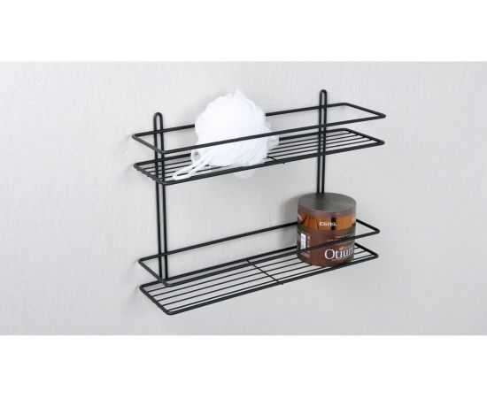 Прямая полка FIXSEN двухэтажная, черная FX-730B-2 – изображение 2