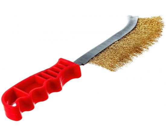 Корщетка для зачистки швов ПТК латунная щетка, пластиковая ручка 00000024493 – изображение 2