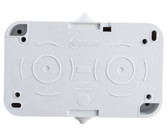 2-ая розетка с крышкой MAKEL герметичная, белая 18354 – изображение 2