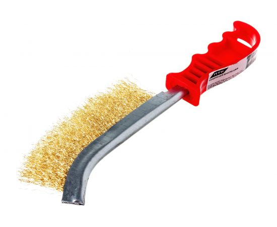Корщетка для зачистки швов ПТК латунная щетка, пластиковая ручка 00000024493 – изображение 3