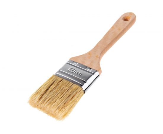 Плоская кисть Toolberg 50 мм, утолщенная, светлая натуральная щетина 0101803 – изображение 3