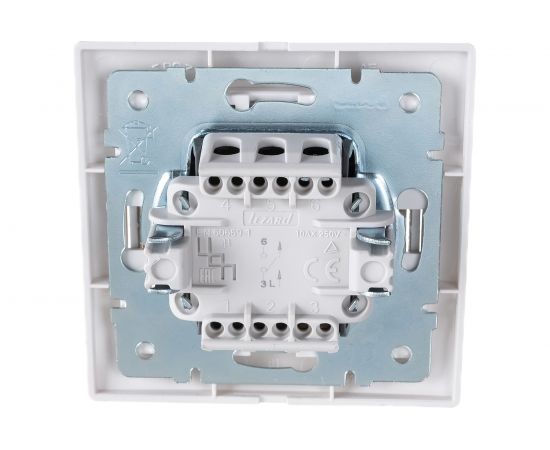 Выключатель Lezard Мира жемчужно-белый перламутр со вст. 701-3030-100 – изображение 3