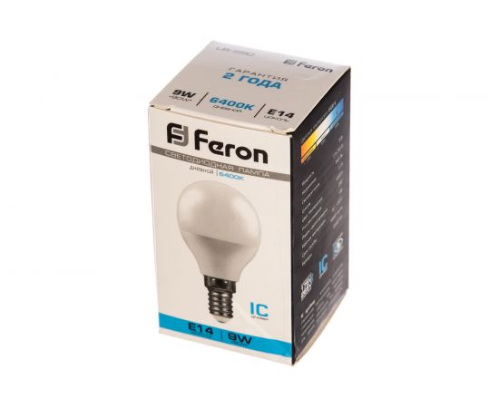 Светодиодная лампа FERON 9W 230V E14 6400K, LB-550 25803 – изображение 3