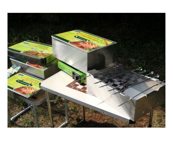 Универсальная коптильня Camping World Gurman размер M, 2 яруса 138205 – изображение 3