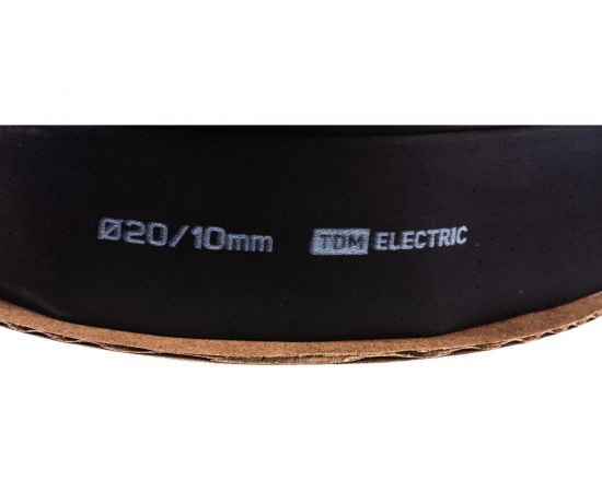 Термоусаживаемая трубка TDM ТУТнг 20/10 черная в коробке (10 м/упак) SQ0518-0448 – изображение 5