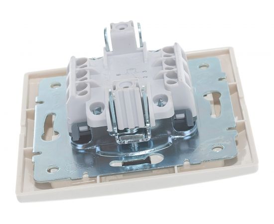 Проходной выключатель Lezard MIRA, с подсветкой, крем, со вставкой, 701-0303-114 – изображение 5