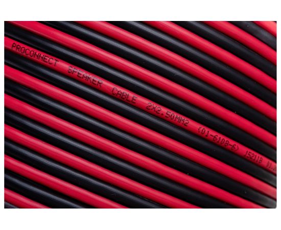 Акустический кабель PROconnect ШВПМ 2х2,50 кв.мм, красно-черный, бухта 100 м 01-6108-6 – изображение 7