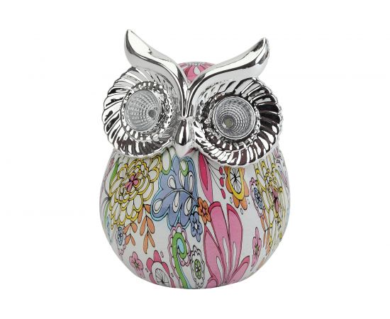 Садовый светильник на солнечной батарее ЭРА ERAFYS01-03 Сова, полистоун, 15 см Б0038496 