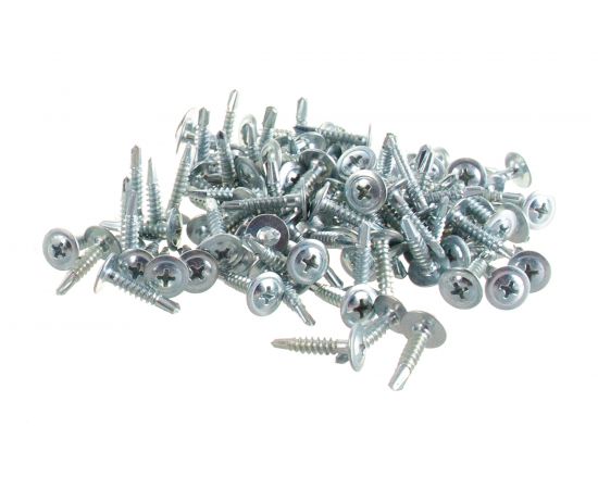 Оцинкованный саморез по металлу с прессшайбой КрепСтройГрупп 4,2х19 сверло, 400 шт. 145340 
