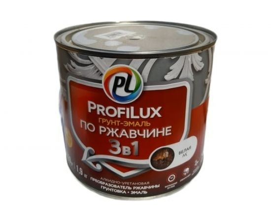 Грунт-эмаль Profilux по ржавчине 3в1 белая 1,9 кг Н0000005007 
