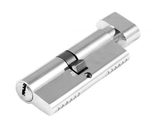 Цилиндр замка DORF ключ/барашек, компьютерный, 5 ключей, никель, 35х35 мм 00-00005744 