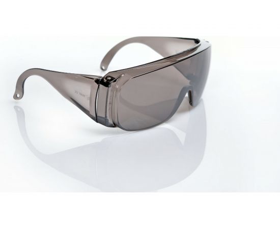 Защитные открытые поликарбонатные очки ЕЛАНПЛАСТ дымчатые ОЧК306KN (O-13013KN) 