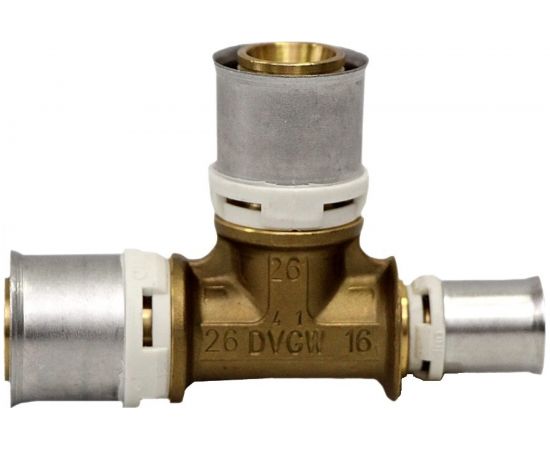 Тройник редукционный Frankische латунь, alpex-duo, 26x3,0 - 16x2,0 - 26x3,0 86826330 