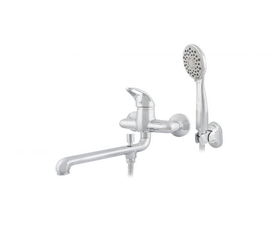 Смеситель для ванны Mix&Fix Зефир одноручный, с аксессуарами, с L- изливом, 300 мм, картридж 40 мм тов-150833 