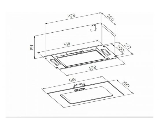 Кухонная вытяжка HOMSair Crocus Push 52 черный CROCUS PUSH 52 Glass Black – изображение 14