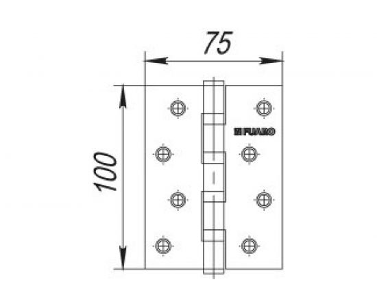 Универсальная петля Fuaro 4BB 100x75x2,5 CFB кофе глянец 34397 – изображение 2