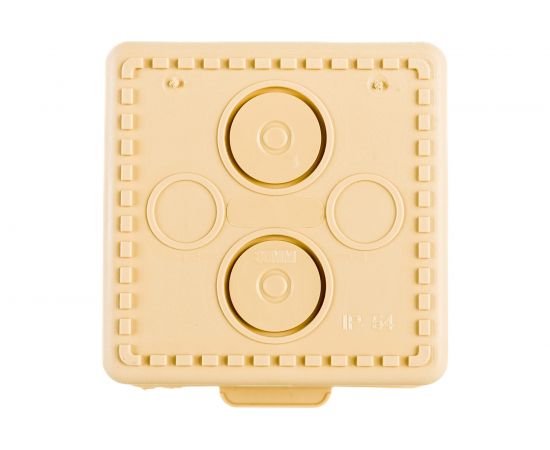 Распаячная коробка Урал ПАК для открытой проводки под светлое дерево 65*65*50мм (квадратная), 4 входа КО-81011065-045 – изображение 2