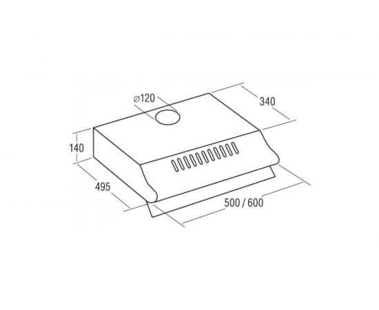 Кухонная вытяжка CATA P-3050 X, L 02096303 – изображение 2