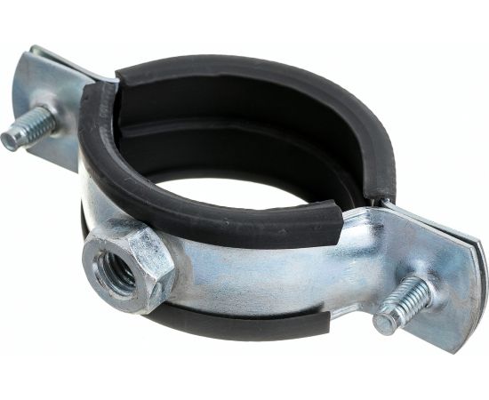 Сантехнический хомут для труб СИБРТЕХ 38-43 (1 1/4""), резин. упл., шпилька+дюбель 481673 – изображение 3