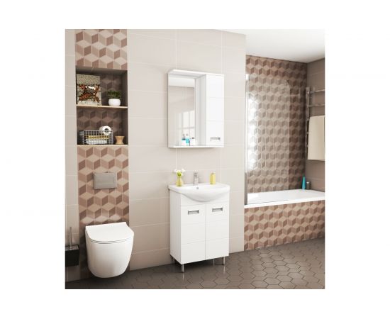 Зеркало Uncoria Рейн 55 см белое без эл 65536 – изображение 3