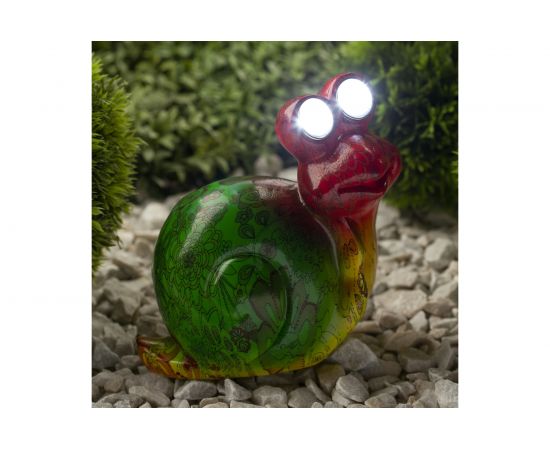 Садовый светильник на солнечной батарее ЭРА ERAFU01-02 Улитка, полистоун, 14 см Б0038495 – изображение 3