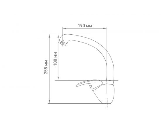 Смеситель для кухни Mix&Fix Зефир одноручный, картридж 40 мм тов-150832 – изображение 4