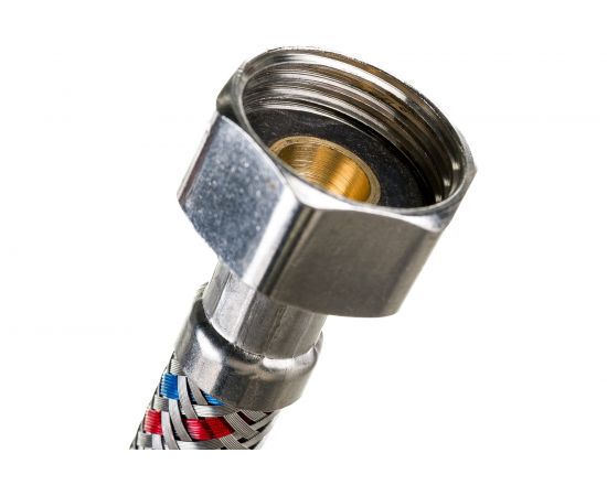 Гибкая подводка для воды Gigant с оплеткой из нержавеющей стали, 1/2""х30 см, г/г P-30-GG – изображение 4