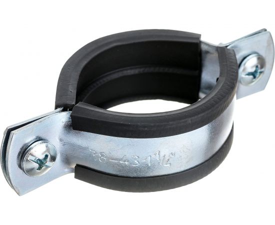 Сантехнический хомут для труб СИБРТЕХ 38-43 (1 1/4""), резин. упл., шпилька+дюбель 481673 – изображение 4