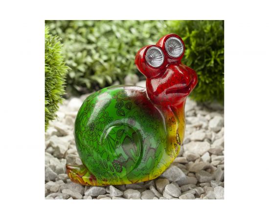 Садовый светильник на солнечной батарее ЭРА ERAFU01-02 Улитка, полистоун, 14 см Б0038495 – изображение 4