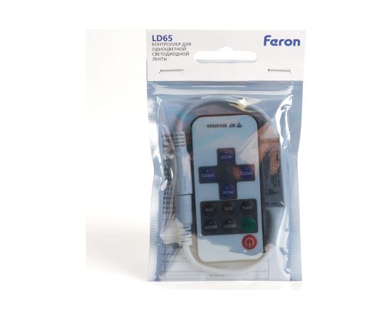 Контроллер для одноцветной светодиодной ленты мини FERON с П/У белый, 12-24V, LD65 48031 – изображение 5