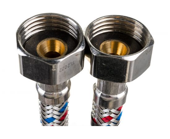 Гибкая подводка для воды Gigant с оплеткой из нержавеющей стали, 1/2""х30 см, г/г P-30-GG – изображение 5