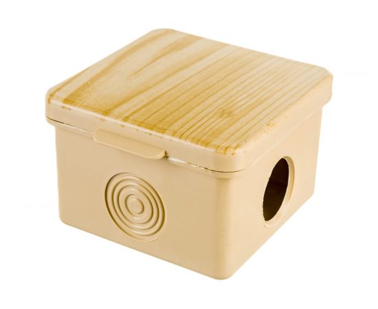 Распаячная коробка Урал ПАК для открытой проводки под светлое дерево 65*65*50мм (квадратная), 4 входа КО-81011065-045 – изображение 5