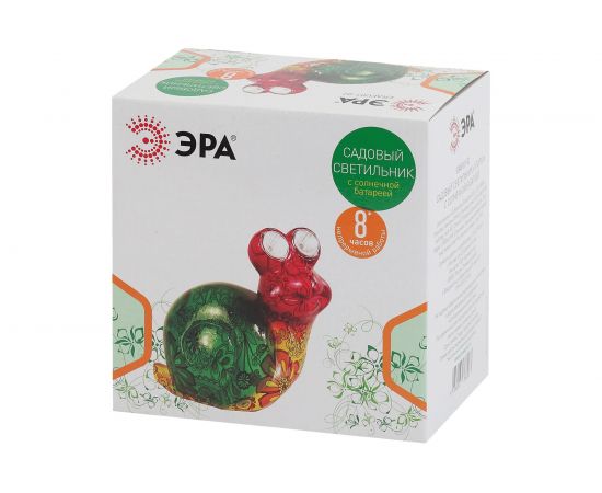 Садовый светильник на солнечной батарее ЭРА ERAFU01-02 Улитка, полистоун, 14 см Б0038495 – изображение 7