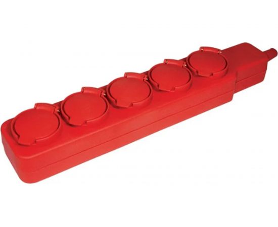 Удлинитель IEK У05В 5 мест, с защитными крышками, IP44, 2Р+PE, 5метров, 3x1мм2, 16А/250В WYP10-16-05-05-44-N 