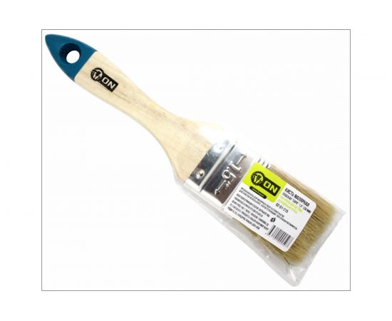 Кисть ON малярная плоская Евро нат. щетина 1,5 38мм дер.ручка 02-01-215 