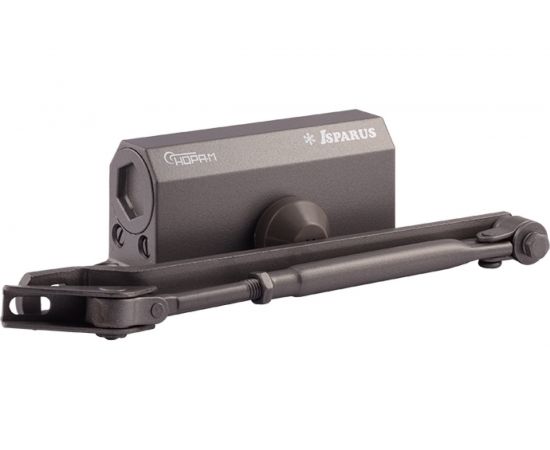 Дверной доводчик ISPARUS 410 морозостойкий, для дверей от 15 до 60 кг, бронза 17197 