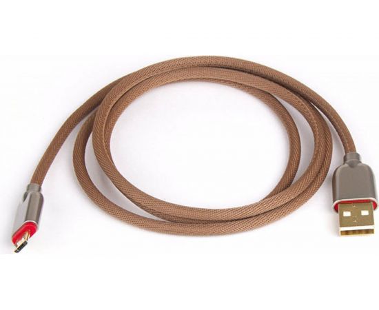 Кабель Rombica USB - micro USB, Текстиль, 1м, коричневый Digital AB-05 CB-AB05 