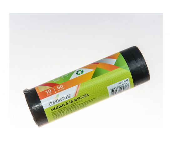 Мешки для мусора (10 шт; 60 л; 25 мкм; ПВД) EUROHOUSE 13154 