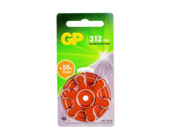 Воздуно-цинковые батарейки GP ZA312F 6 шт ZA312FRA-9D6 