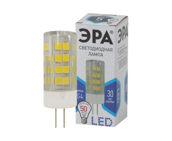 Светодиодная лампа ЭРА LED smd JC-5w-220V-corn, ceramics-840-G4 Б0027858 – изображение 2