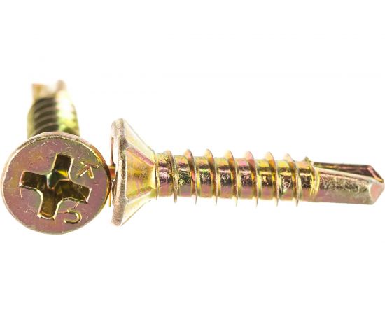 Оконный саморез с буром ЕВРОПАРТНЕР желтый цинк 3,9х19 38шт. 14 3919 1 – изображение 2