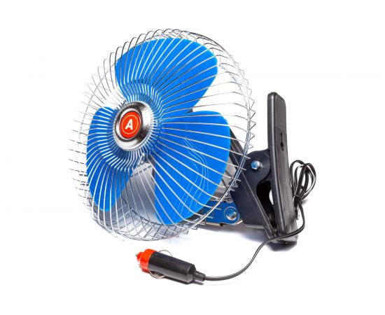 Вентилятор салонный в прикуриватель Autoimpuls, прищепка, мет. решетка 8048-12 В, 8 дюймов – изображение 2