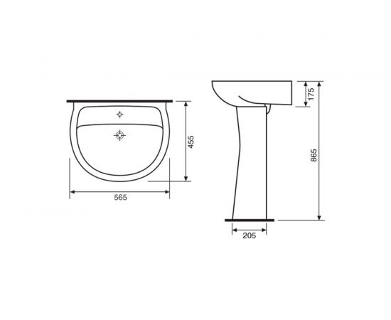 Умывальник Santeri Версия 57, 2-ой величины, 1-отверстие, Воротынск 429449 – изображение 2