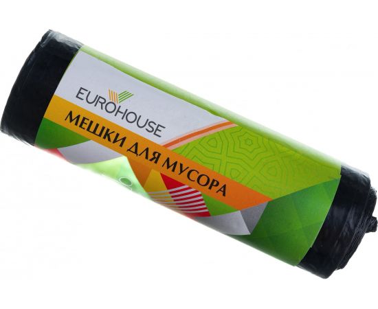 Мешки для мусора (10 шт; 60 л; 25 мкм; ПВД) EUROHOUSE 13154 – изображение 2