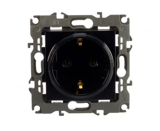 Розетка ЭРА 12-2101-06 2P E Schuko, 16A-250В, IP20, 12, чёрный Б0014680 – изображение 2