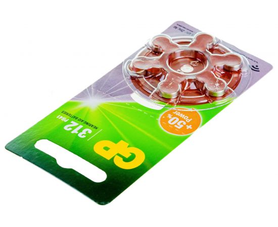 Воздуно-цинковые батарейки GP ZA312F 6 шт ZA312FRA-9D6 – изображение 2