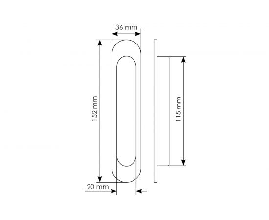 Ручка для раздвижных дверей MORELLI MHS150 BN, цвет - черный никель 9012711 – изображение 2